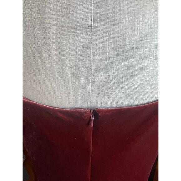 REVELRY Skye Velvet Cowl Neck Midi Dress in Terracotta Orange Red Size 12 - Picture 5 of 8